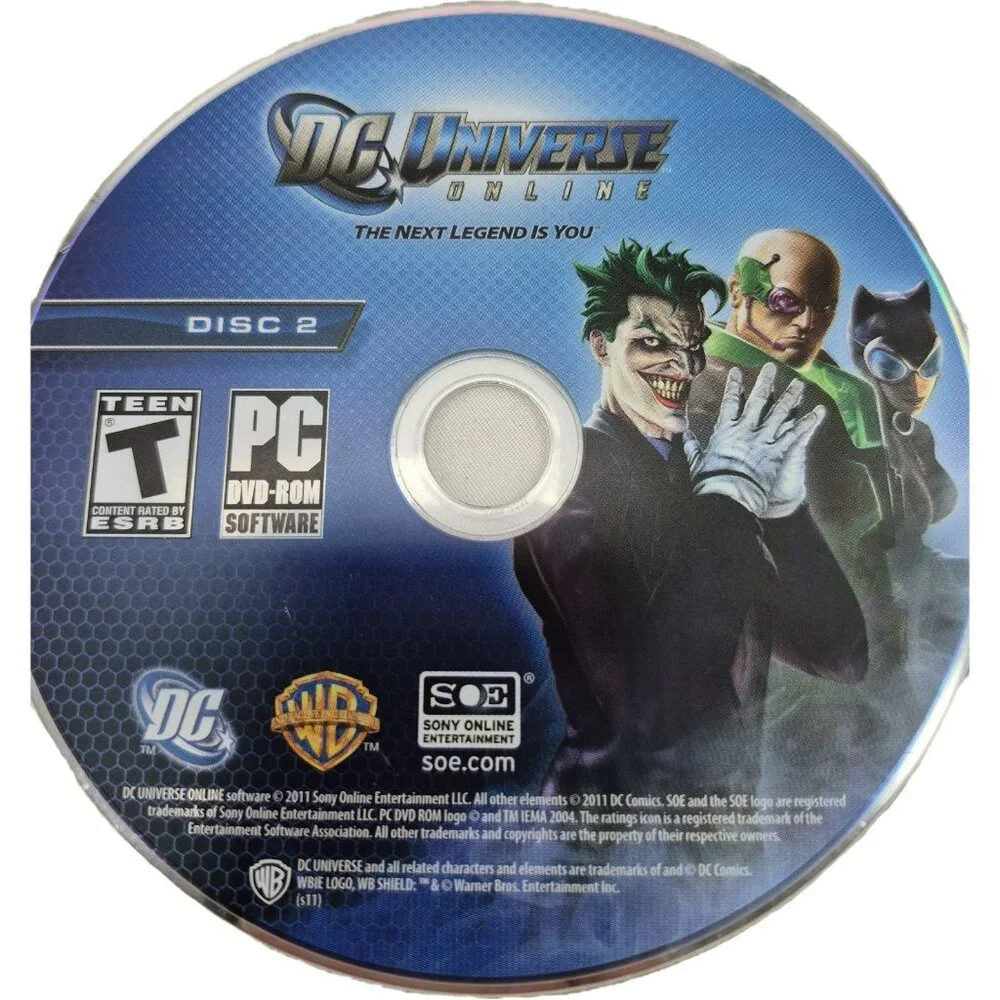 Warner Brothers SOE DC Universe Online PC DVD Rom Game Rated T